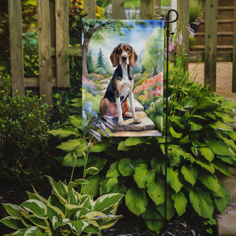 Glamorous Pups : American English Coonhound Spring Garden Garden Flag