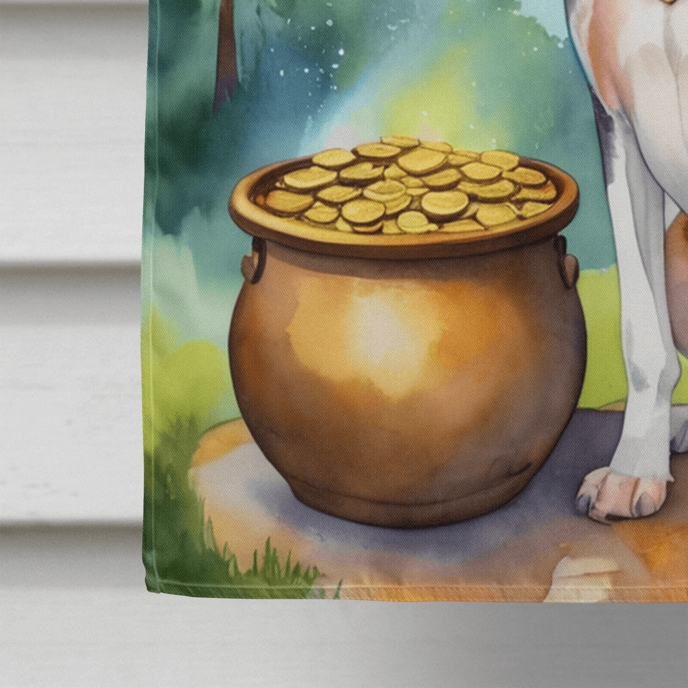 Glamorous Pups : American English Coonhound St Patrick's Day House Flag