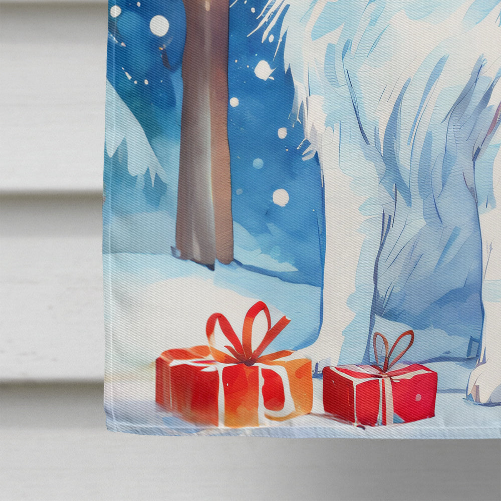 Glamorous Pups : American Eskimo Christmas House Flag