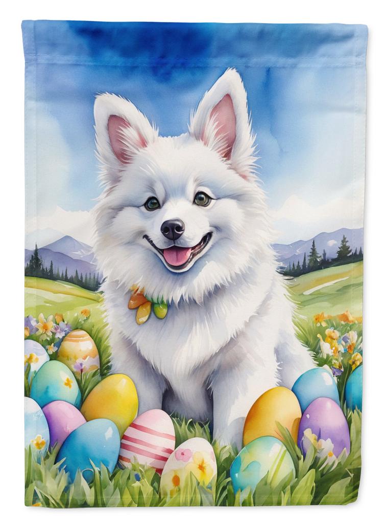 Glamorous Pups : American Eskimo Easter Egg Hunt House Flag