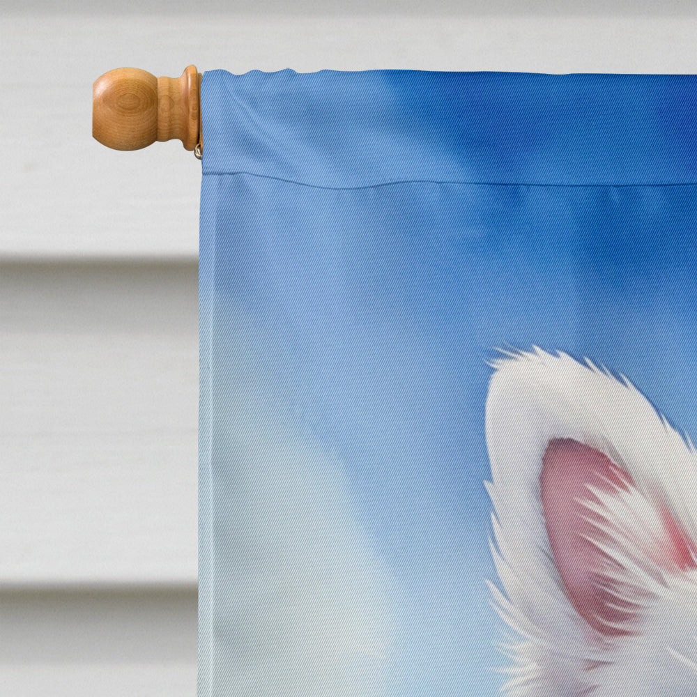 Glamorous Pups : American Eskimo Easter Egg Hunt House Flag