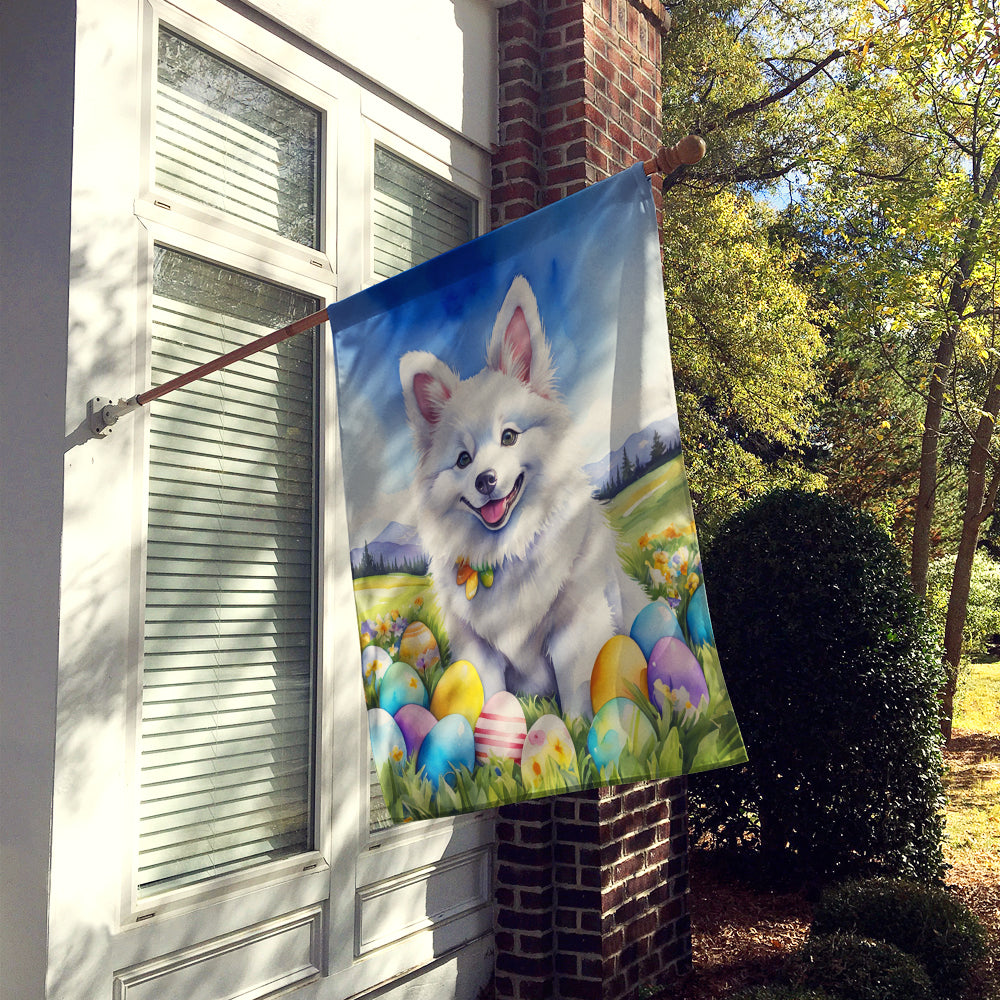 Glamorous Pups : American Eskimo Easter Egg Hunt House Flag