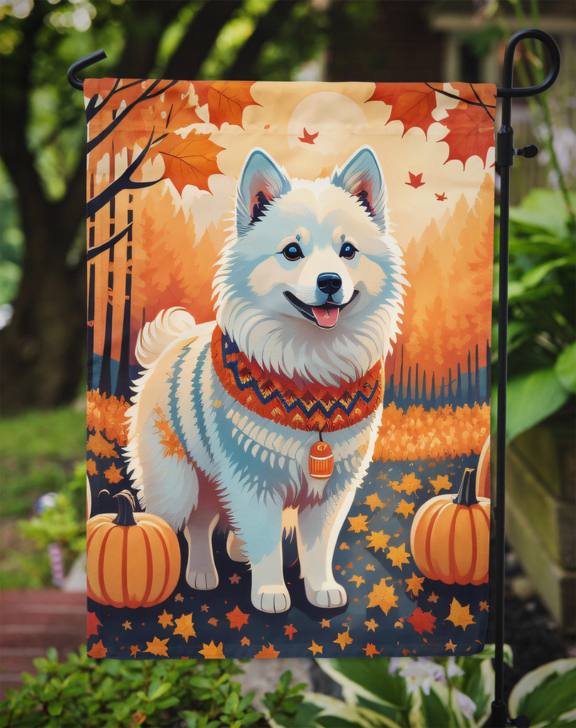 Glamorous Pups : American Eskimo Fall Garden Flag