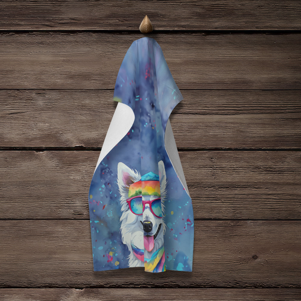Glamorous Pups : American Eskimo Hippie Dawg Kitchen Towel