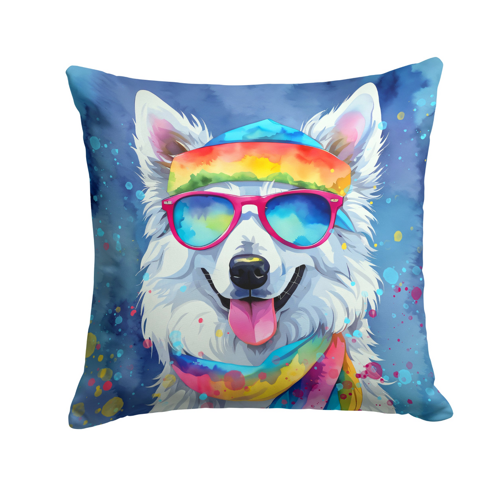 Glamorous Pups : American Eskimo Hippie Dawg Throw Pillow