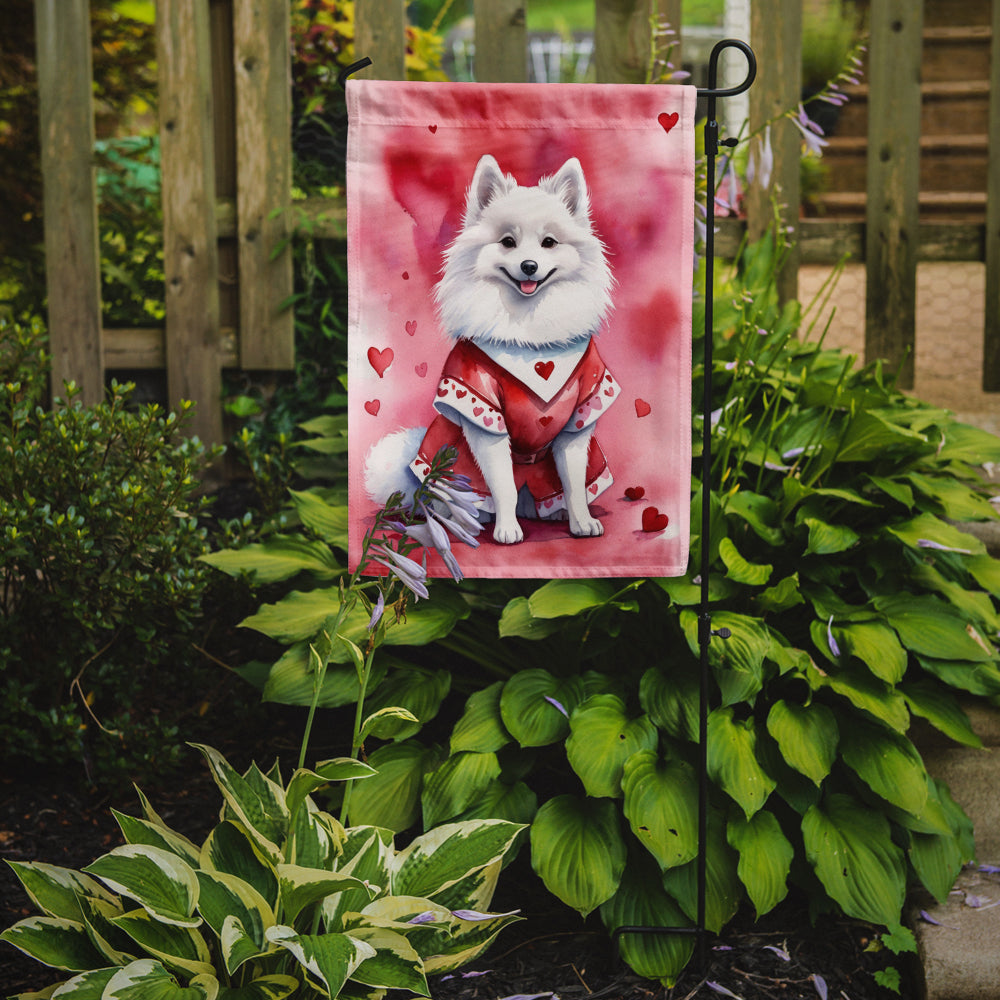 Glamorous Pups : American Eskimo My Valentine Garden Flag