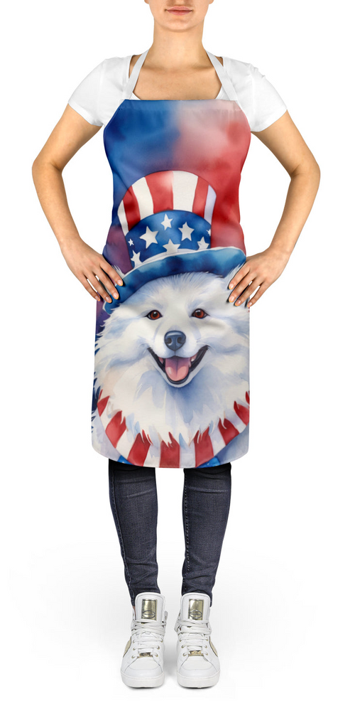 Glamorous Pups : American Eskimo Patriotic American Apron