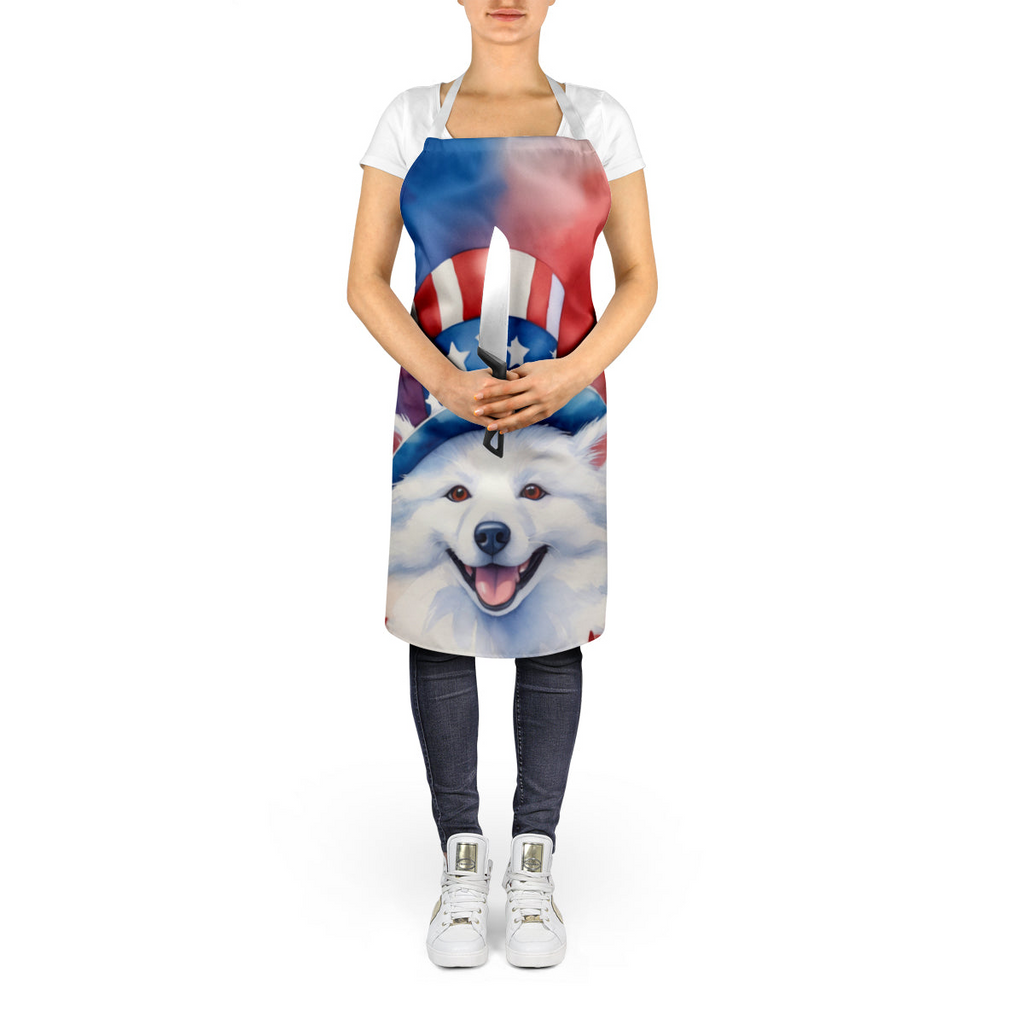 Glamorous Pups : American Eskimo Patriotic American Apron