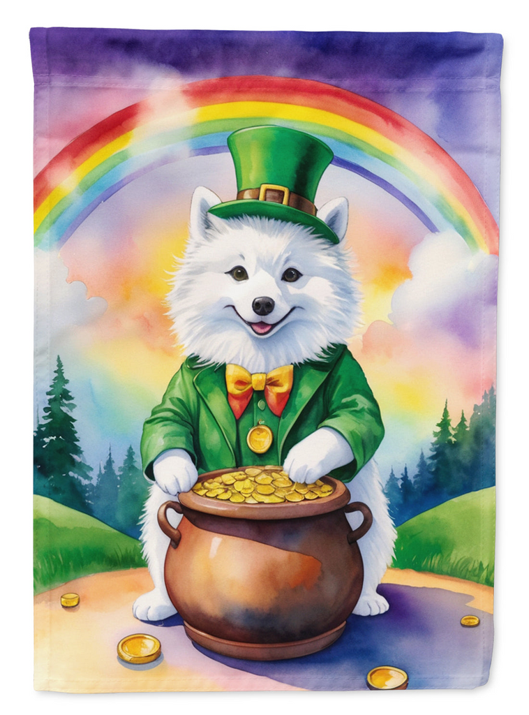 Glamorous Pups : American Eskimo St Patrick's Day House Flag