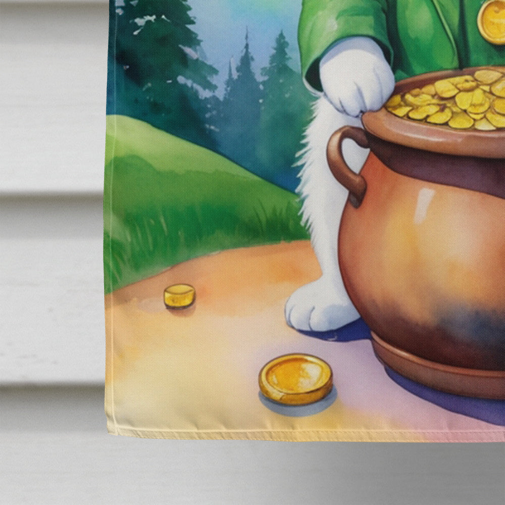 Glamorous Pups : American Eskimo St Patrick's Day House Flag