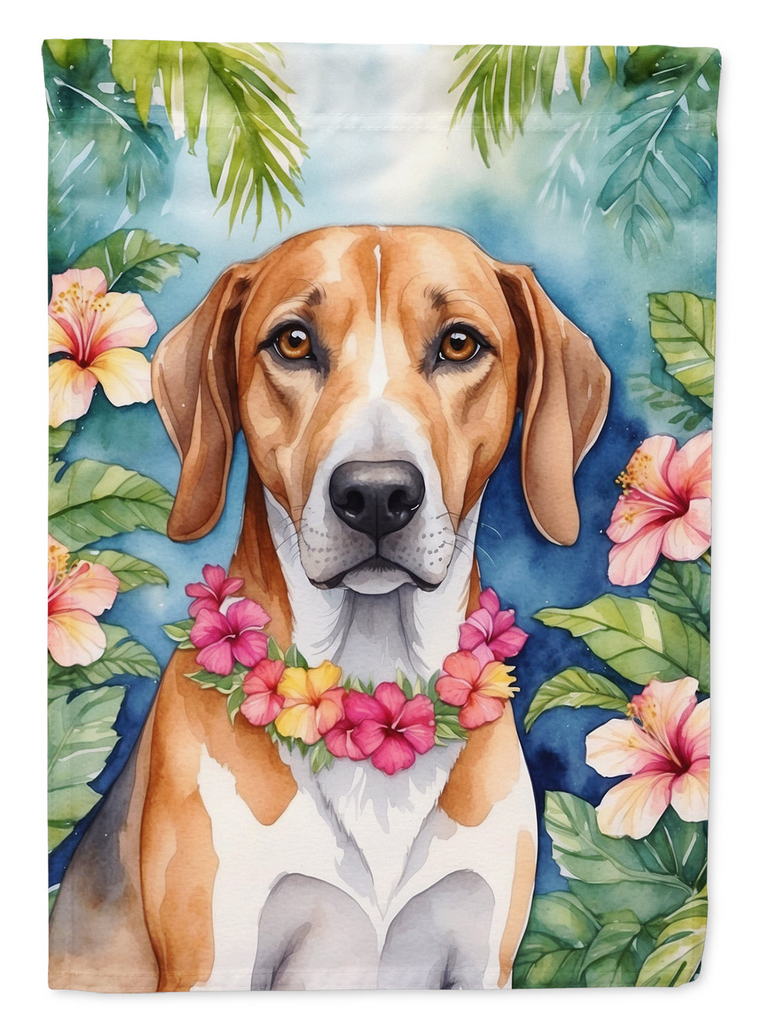 Glamorous Pups : American Foxhound Luau House Flag