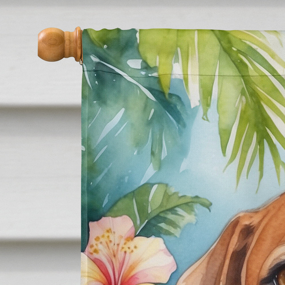 Glamorous Pups : American Foxhound Luau House Flag