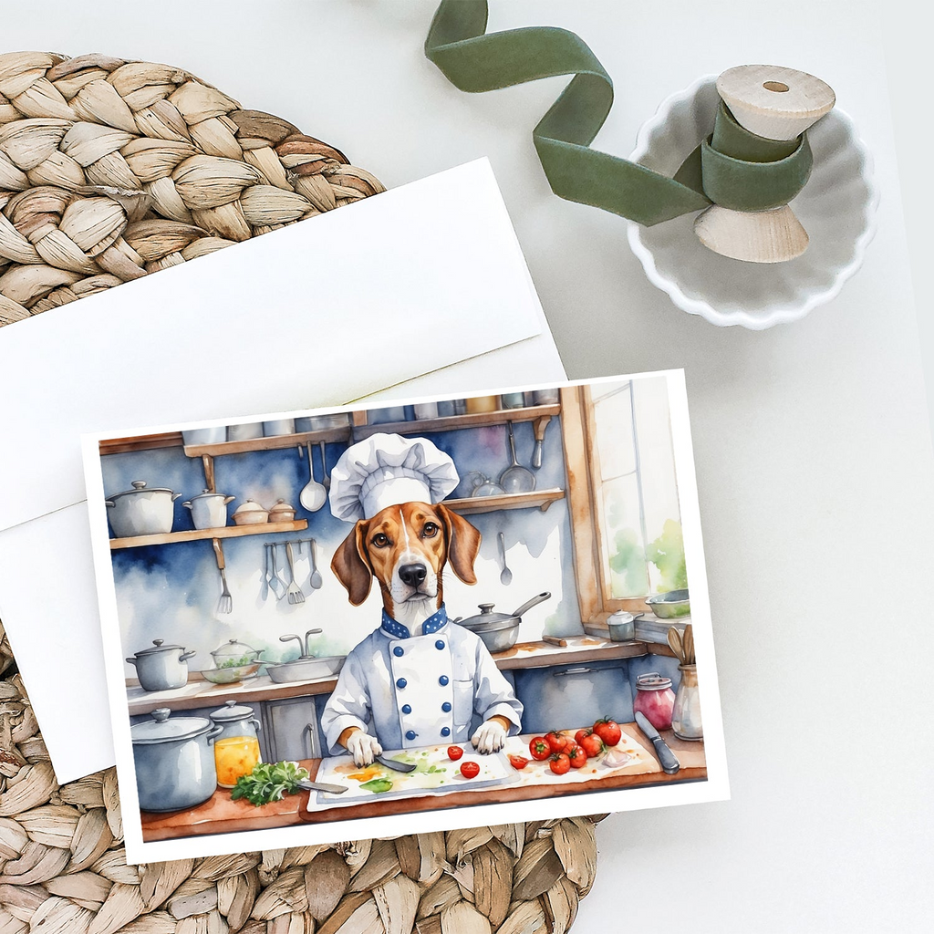 Glamorous Pups : American Foxhound The Chef Greeting Cards Pack of 8