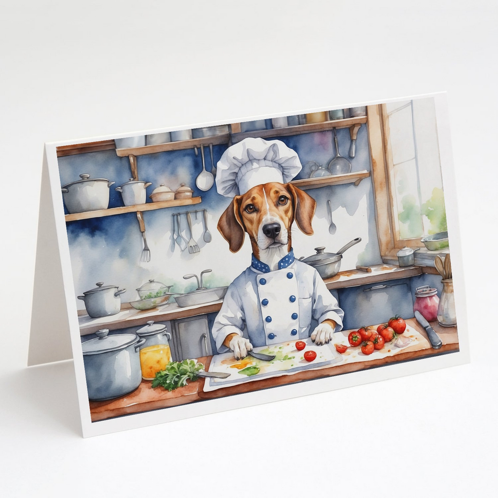 Glamorous Pups : American Foxhound The Chef Greeting Cards Pack of 8
