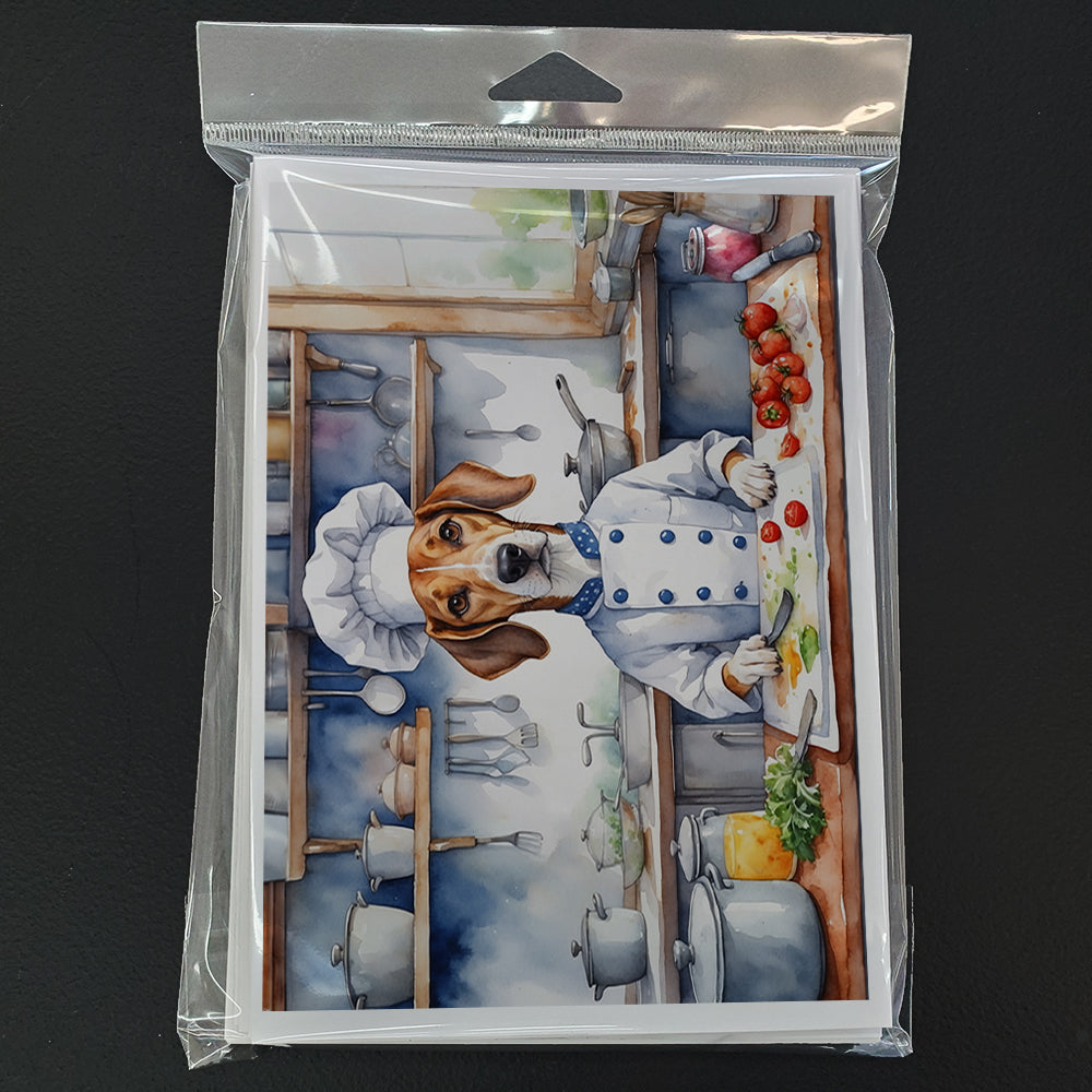 Glamorous Pups : American Foxhound The Chef Greeting Cards Pack of 8