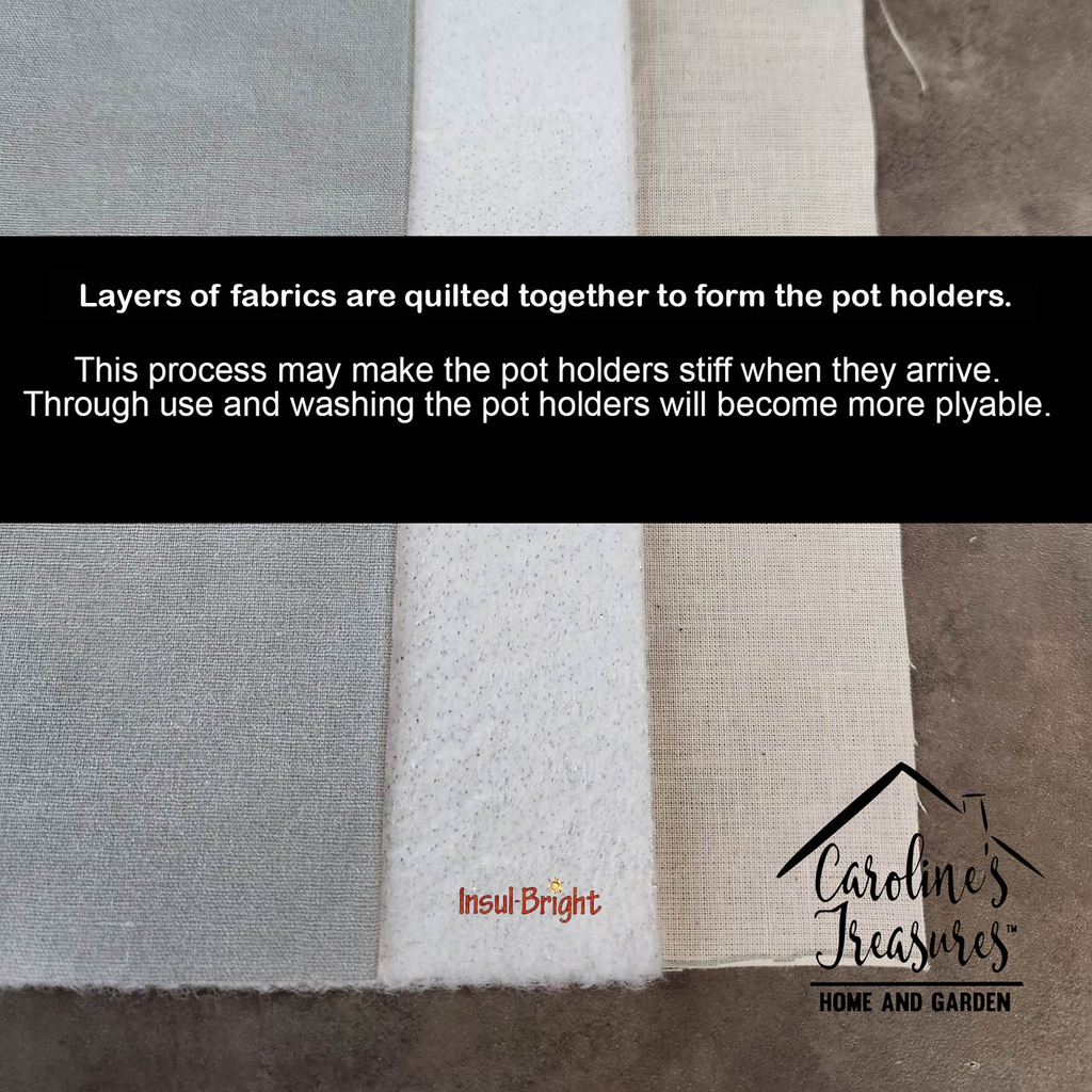 Glamorous Pups : American Foxhound The Chef Pair of Pot Holders