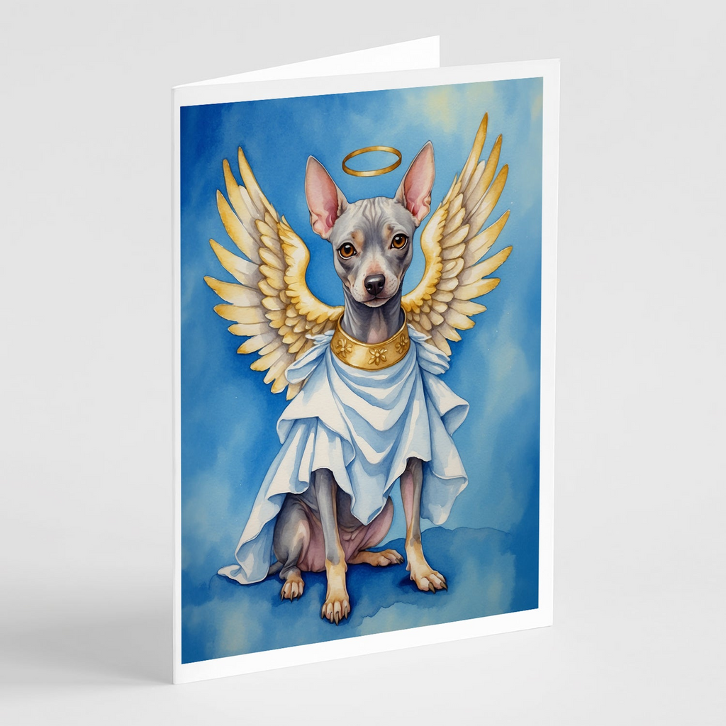 Glamorous Pups : American Hairless Terrier My Angel Greeting Cards Pack of 8