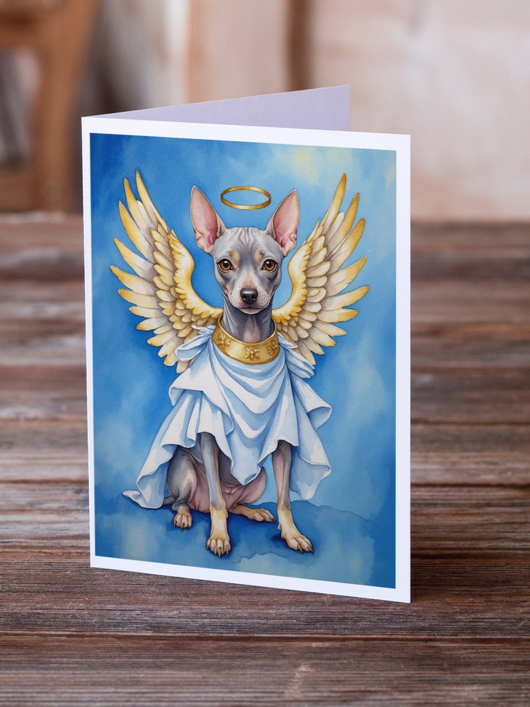 Glamorous Pups : American Hairless Terrier My Angel Greeting Cards Pack of 8