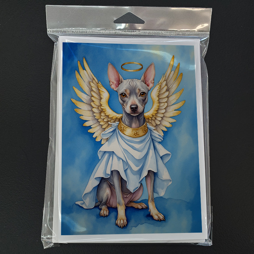 Glamorous Pups : American Hairless Terrier My Angel Greeting Cards Pack of 8