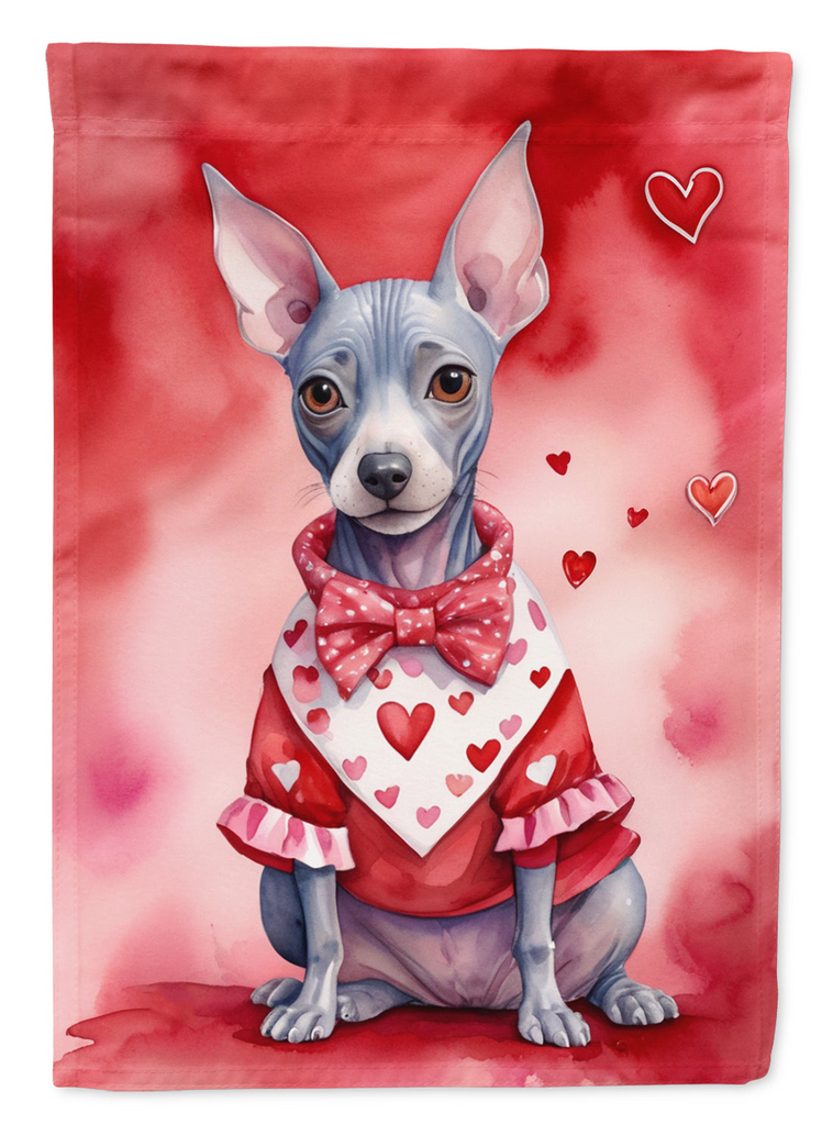 Glamorous Pups : American Hairless Terrier My Valentine Garden Flag