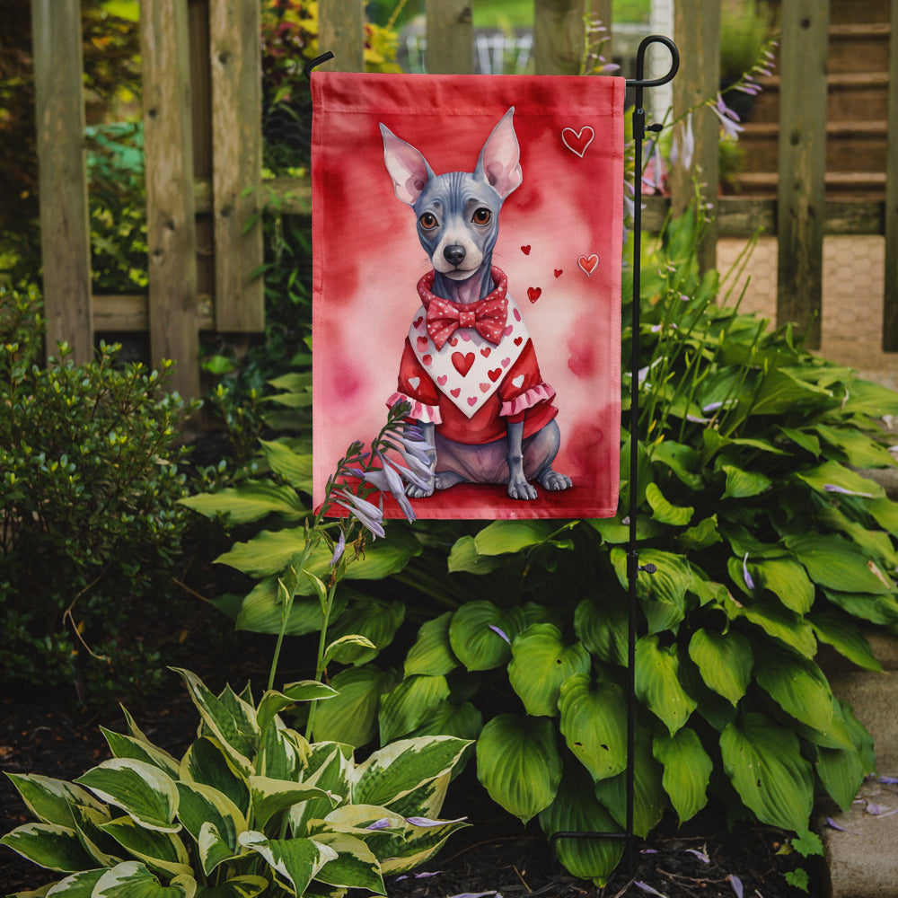 Glamorous Pups : American Hairless Terrier My Valentine Garden Flag