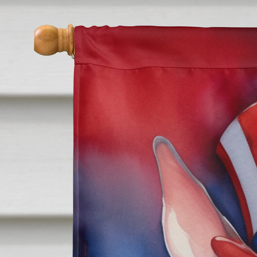 Glamorous Pups : American Hairless Terrier Patriotic American House Flag