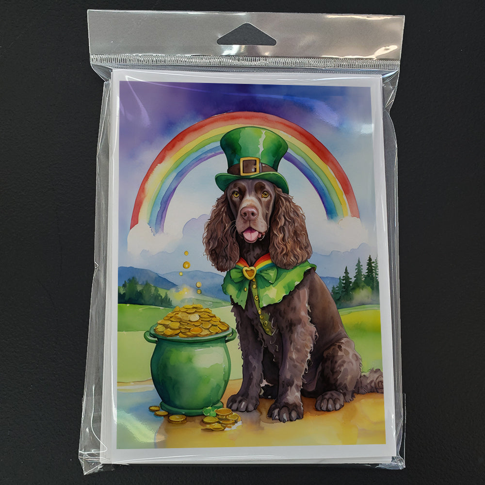 Glamorous Pups : American Water Spaniel St Patrick's Day Greeting Cards Pack of 8
