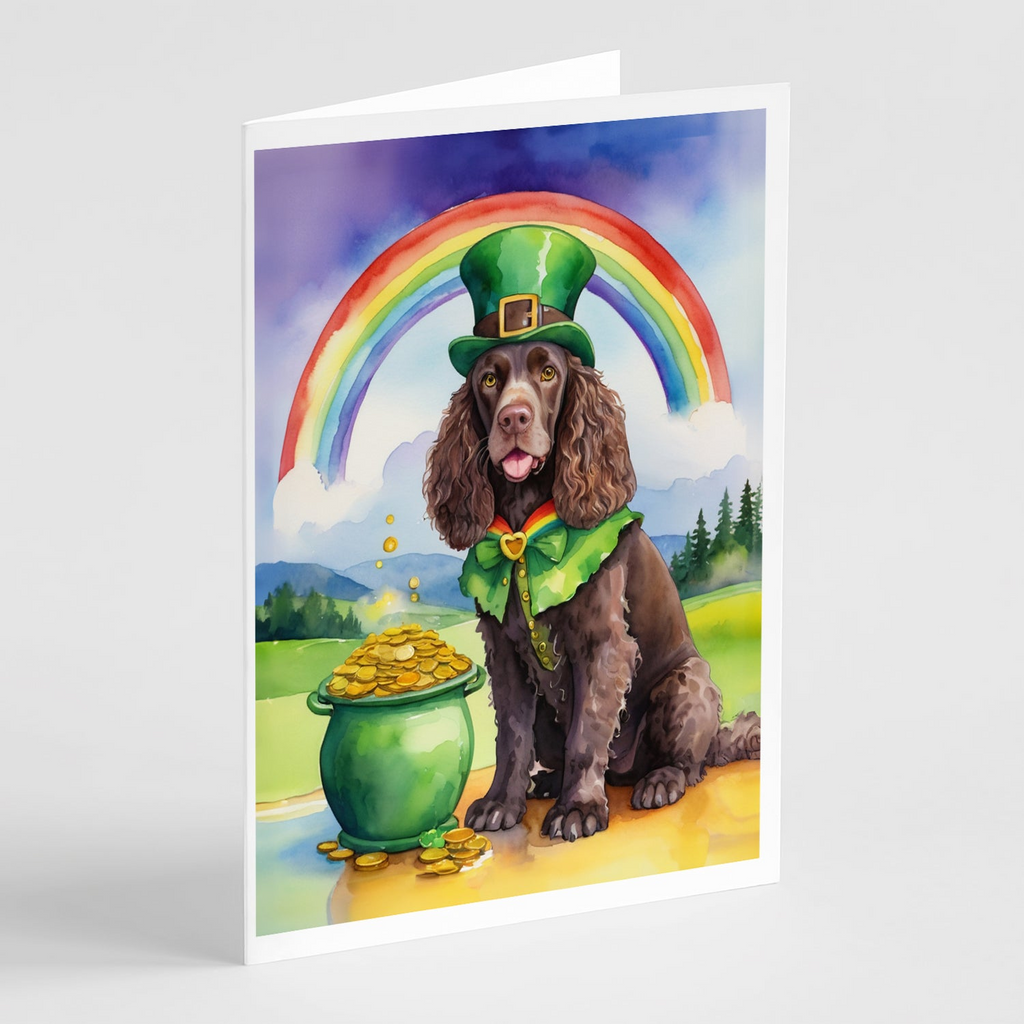 Glamorous Pups : American Water Spaniel St Patrick's Day Greeting Cards Pack of 8
