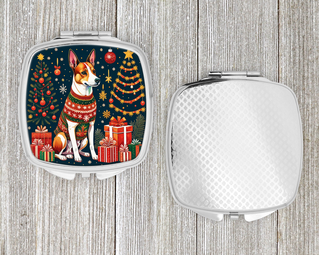 Glamorous Pups : Basenji Christmas Compact Mirror