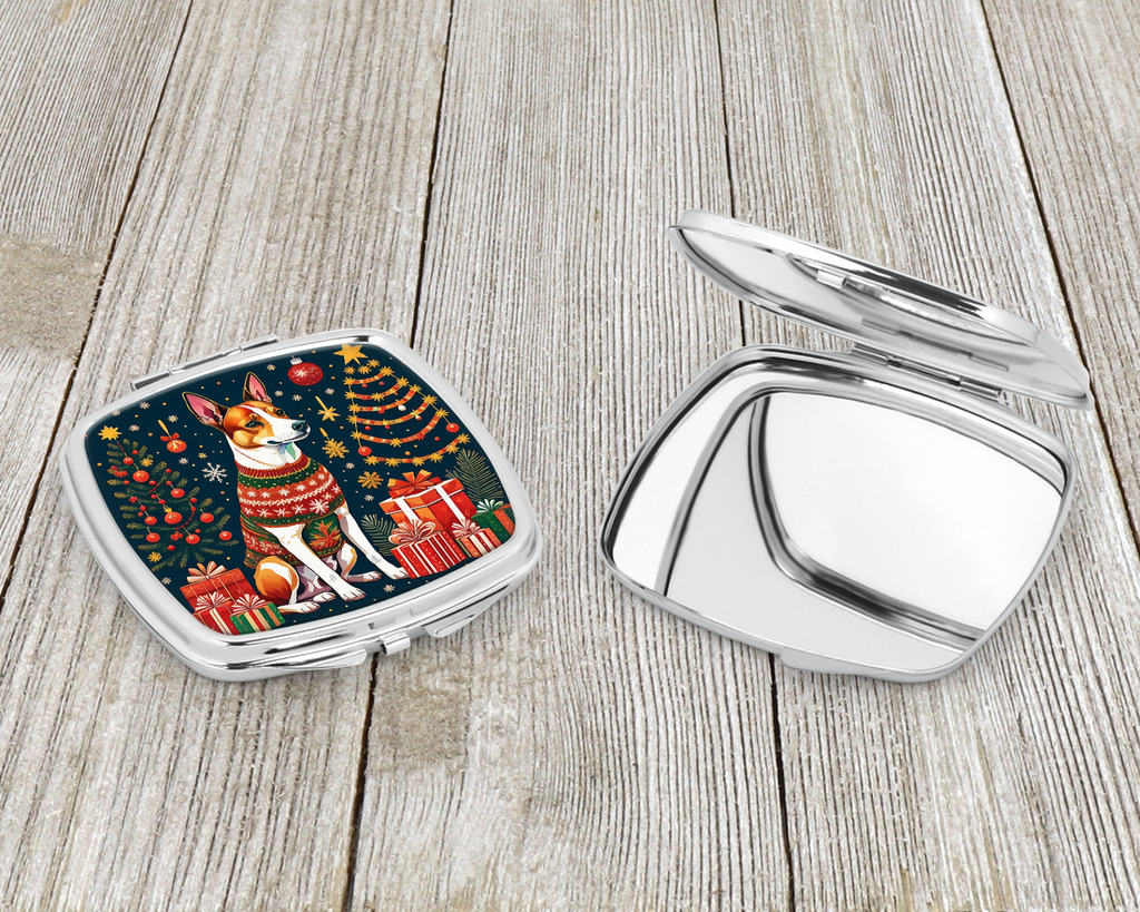 Glamorous Pups : Basenji Christmas Compact Mirror