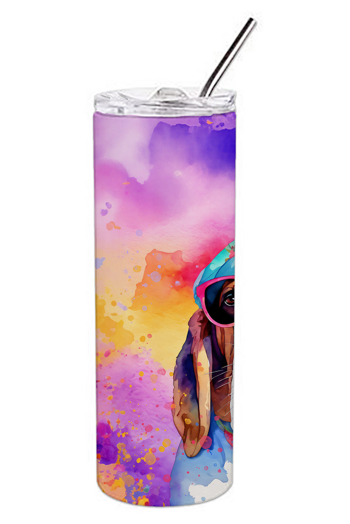 Glamorous Pups : Basset Hound Hippie Dawg Stainless Steel Skinny Tumbler