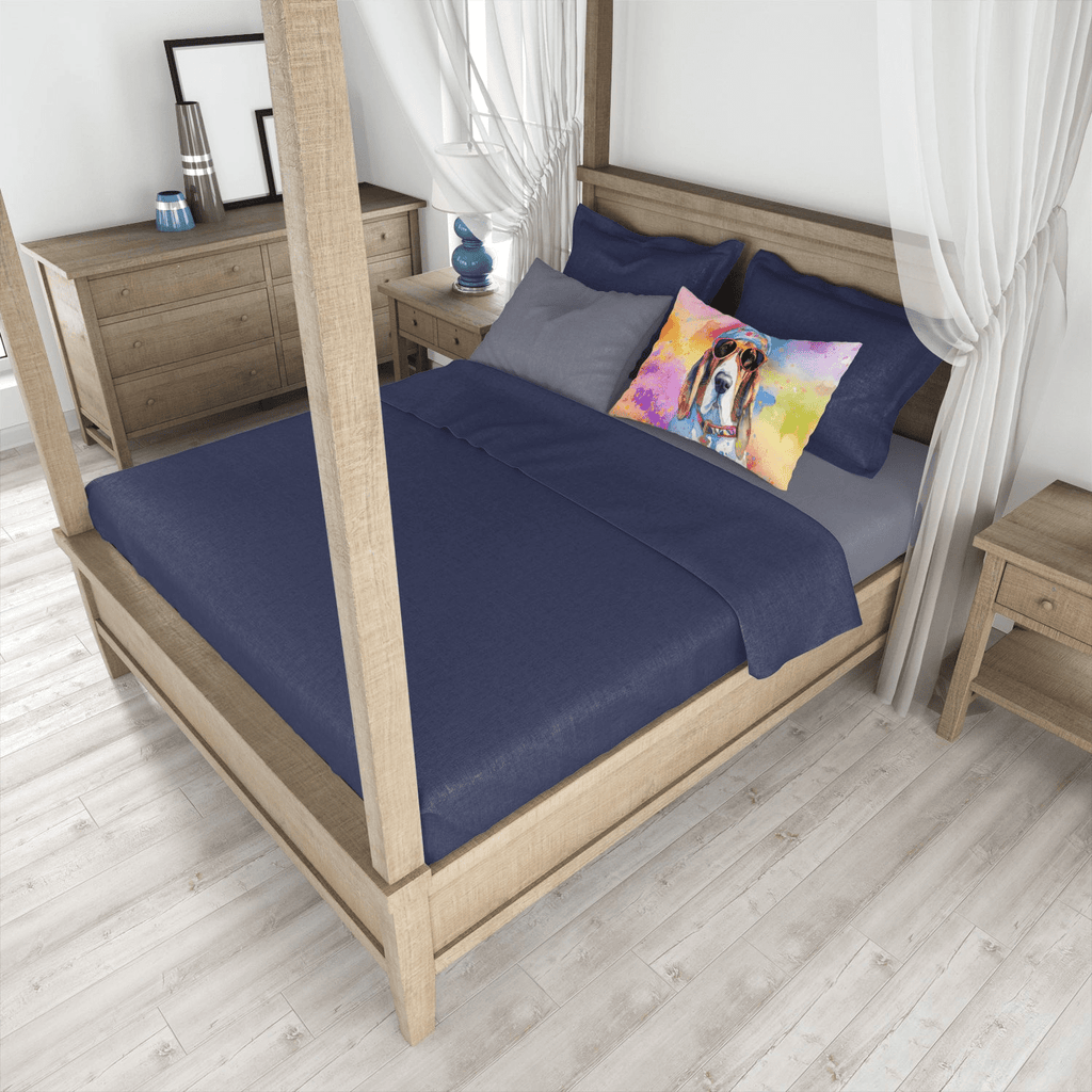 Glamorous Pups : Basset Hound Hippie Dawg Standard Pillowcase