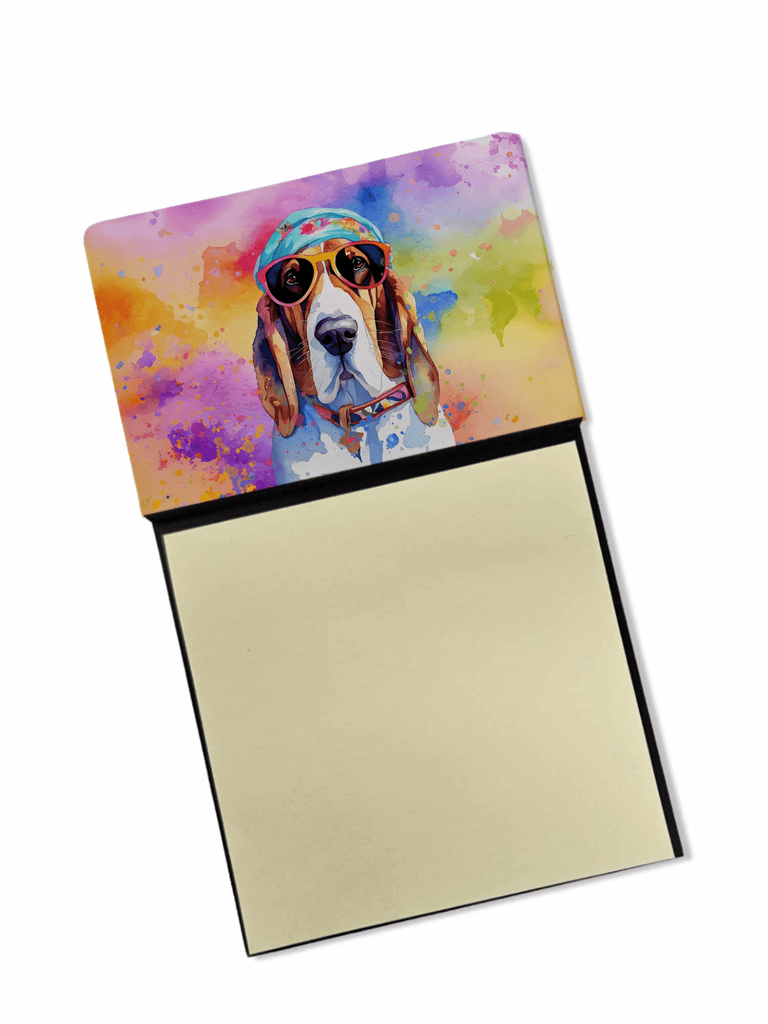 Glamorous Pups : Basset Hound Hippie Dawg Sticky Note Holder