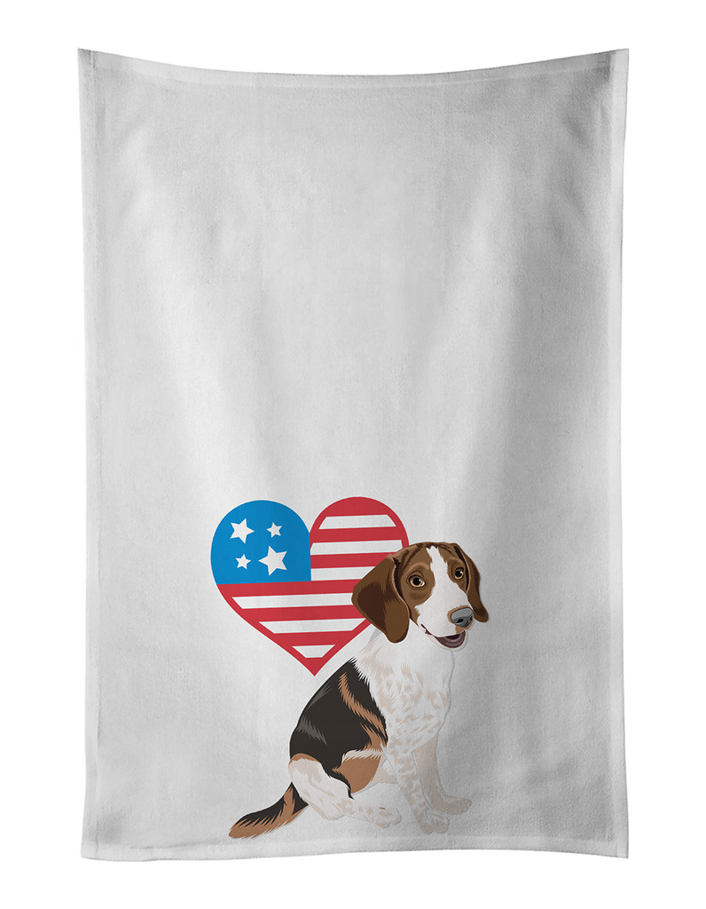Glamorous Pups : Beagle Tricolor Mottled Patriotic Kitchen Towel Set of 2
