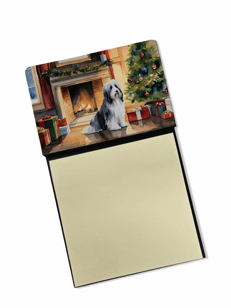 Glamorous Pups : Bearded Collie Cozy Christmas Sticky Note Holder