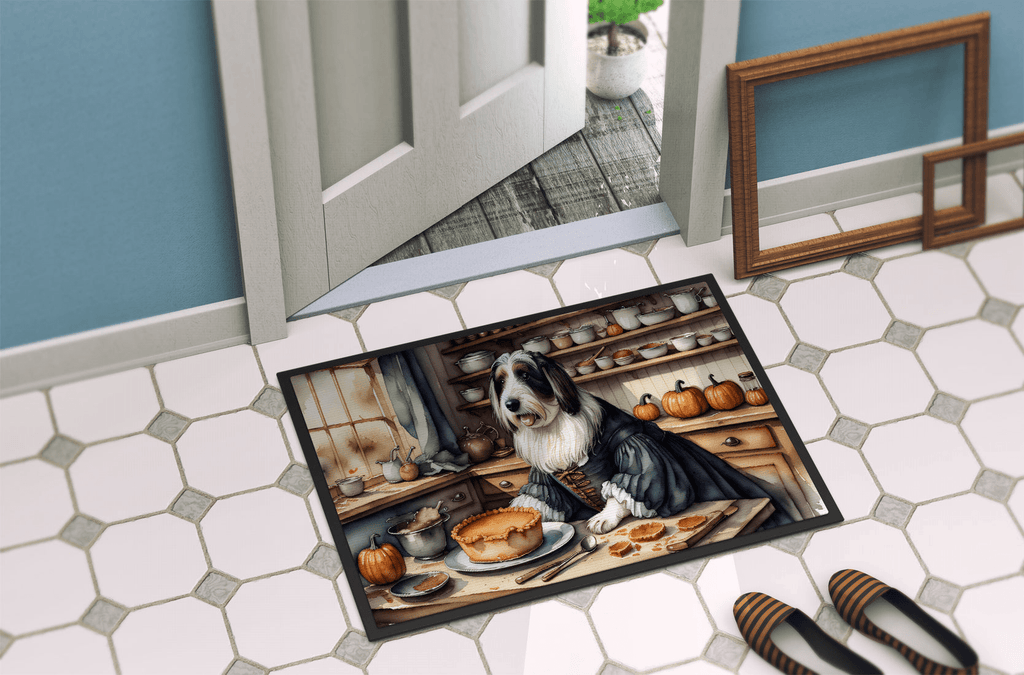 Glamorous Pups : Bearded Collie Fall Kitchen Pumpkins Doormat