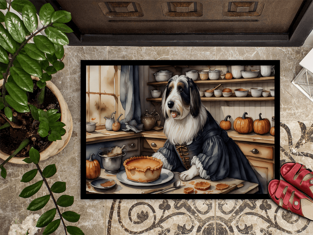 Glamorous Pups : Bearded Collie Fall Kitchen Pumpkins Doormat