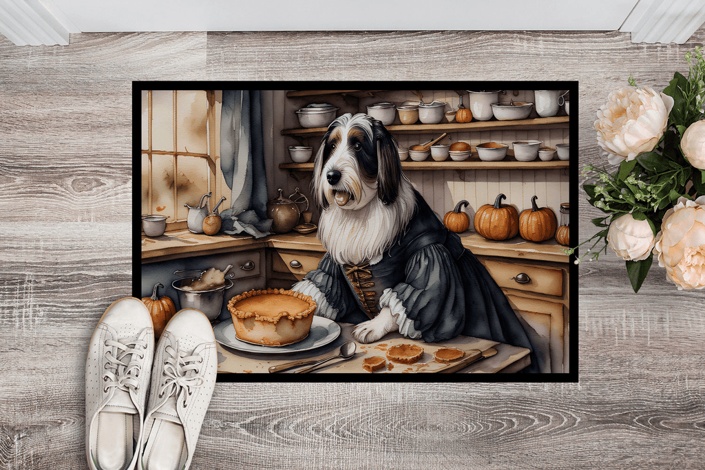 Glamorous Pups : Bearded Collie Fall Kitchen Pumpkins Doormat