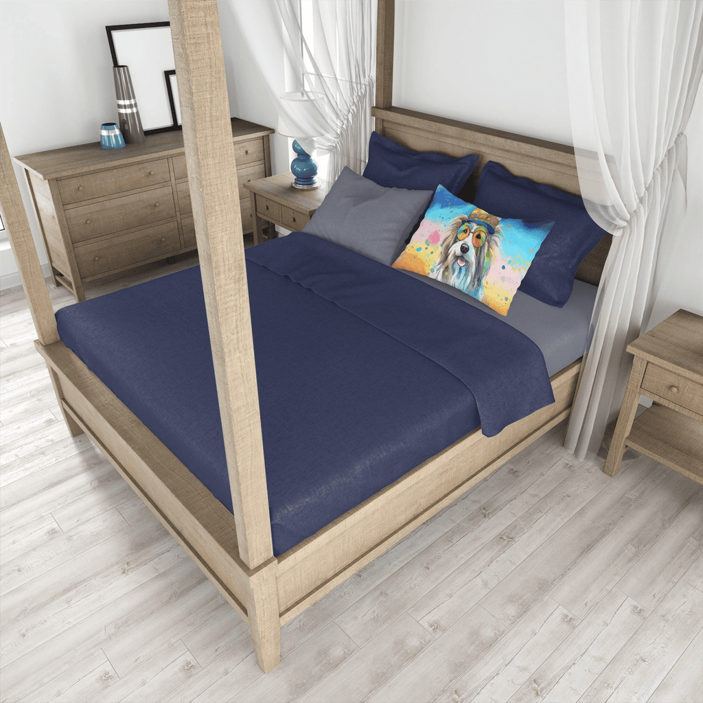 Glamorous Pups : Bearded Collie Hippie Dawg Standard Pillowcase