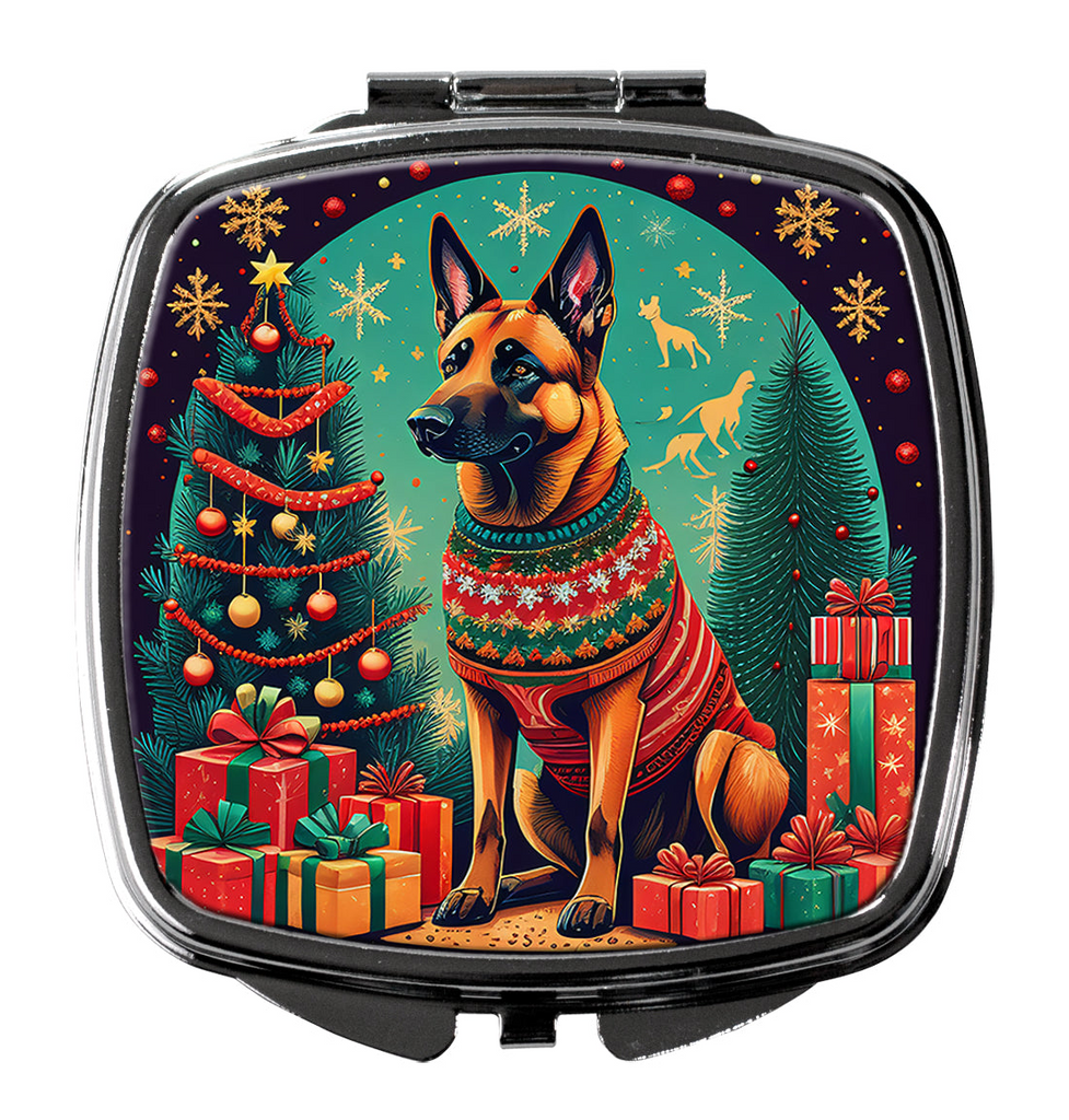 Glamorous Pups : Belgian Malinois Christmas Compact Mirror
