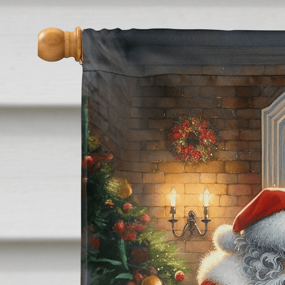 Glamorous Pups : Belgian Sheepdog and Santa Claus House Flag