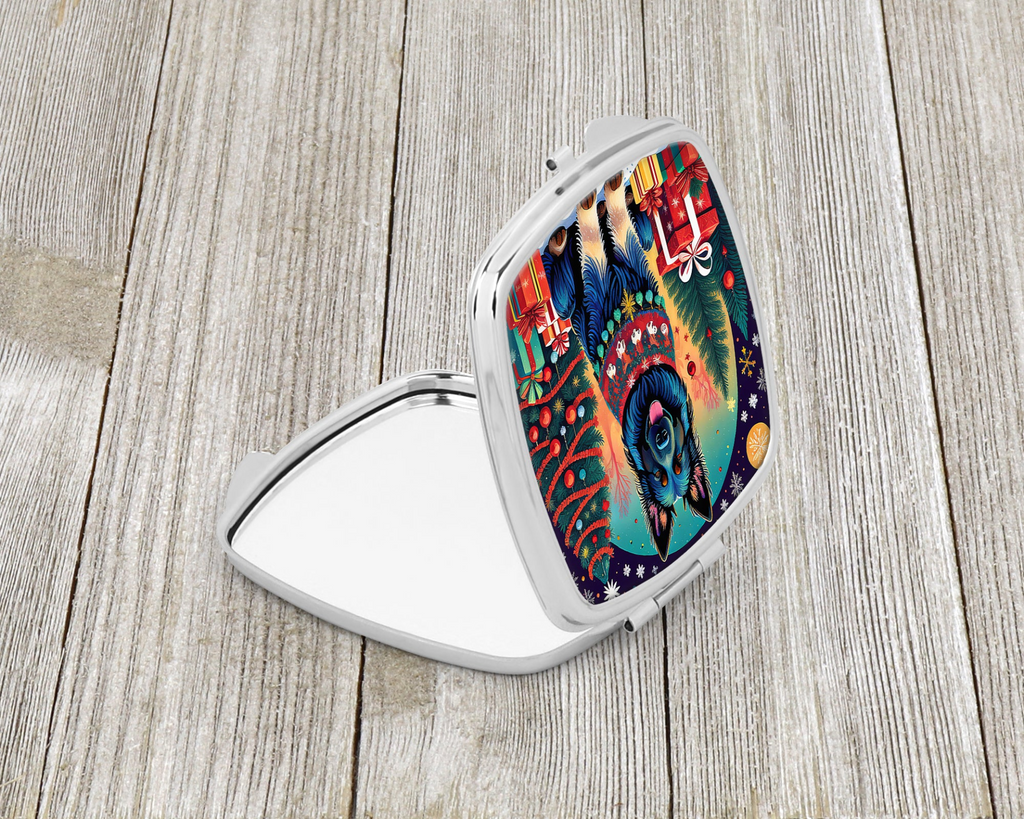 Glamorous Pups : Belgian Sheepdog Christmas Compact Mirror