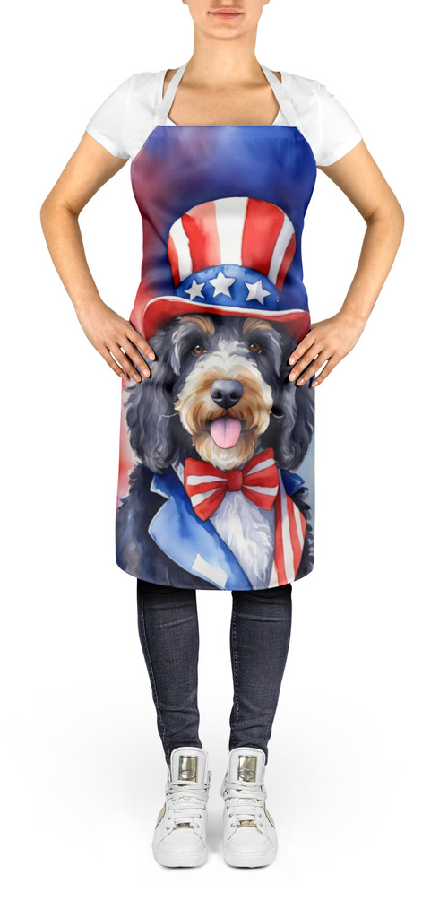 Glamorous Pups : Bernedoodle Patriotic American Apron