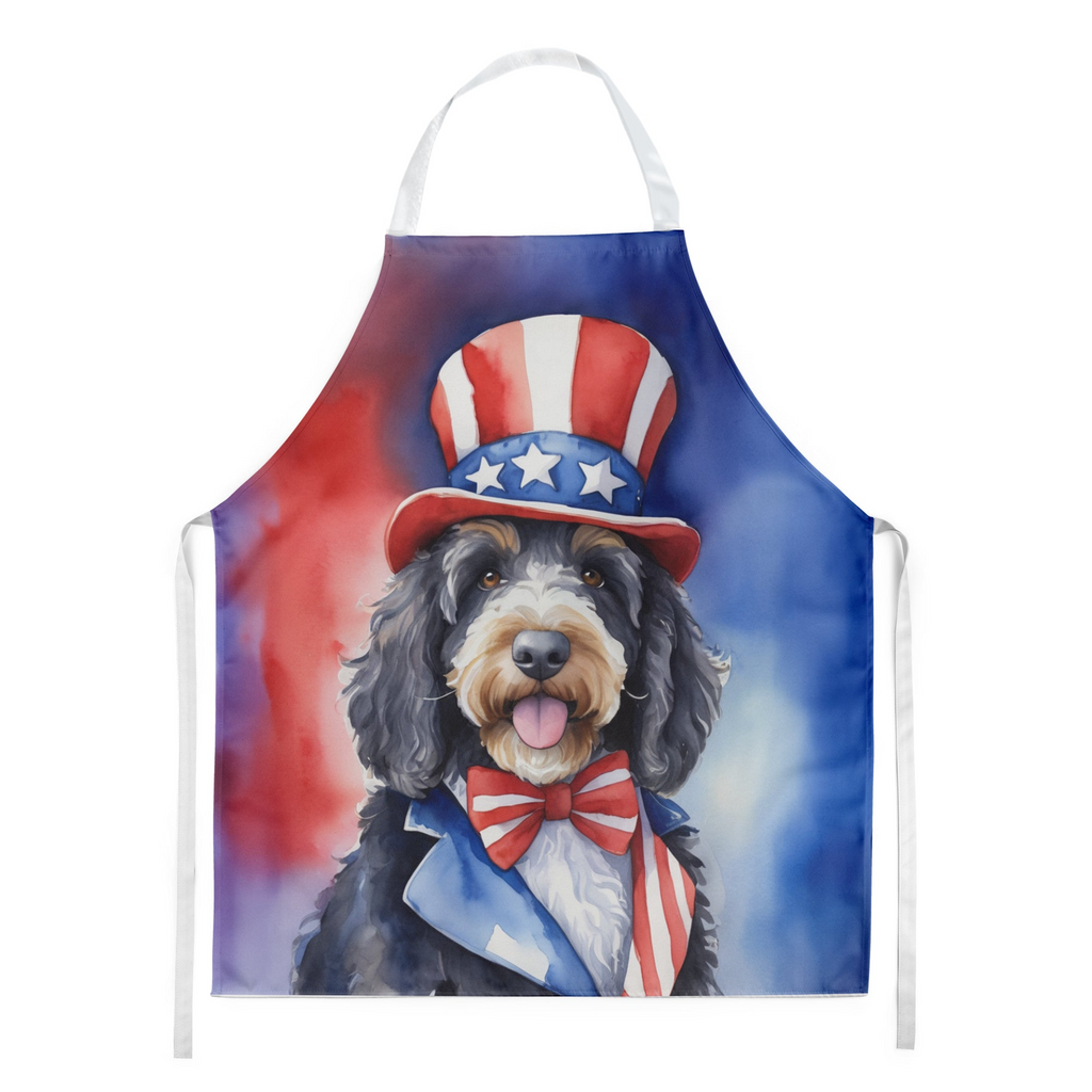 Glamorous Pups : Bernedoodle Patriotic American Apron
