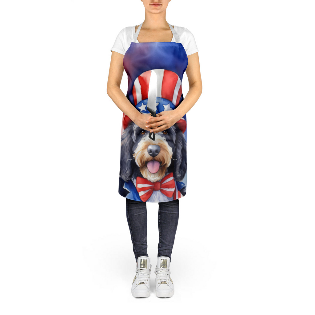 Glamorous Pups : Bernedoodle Patriotic American Apron