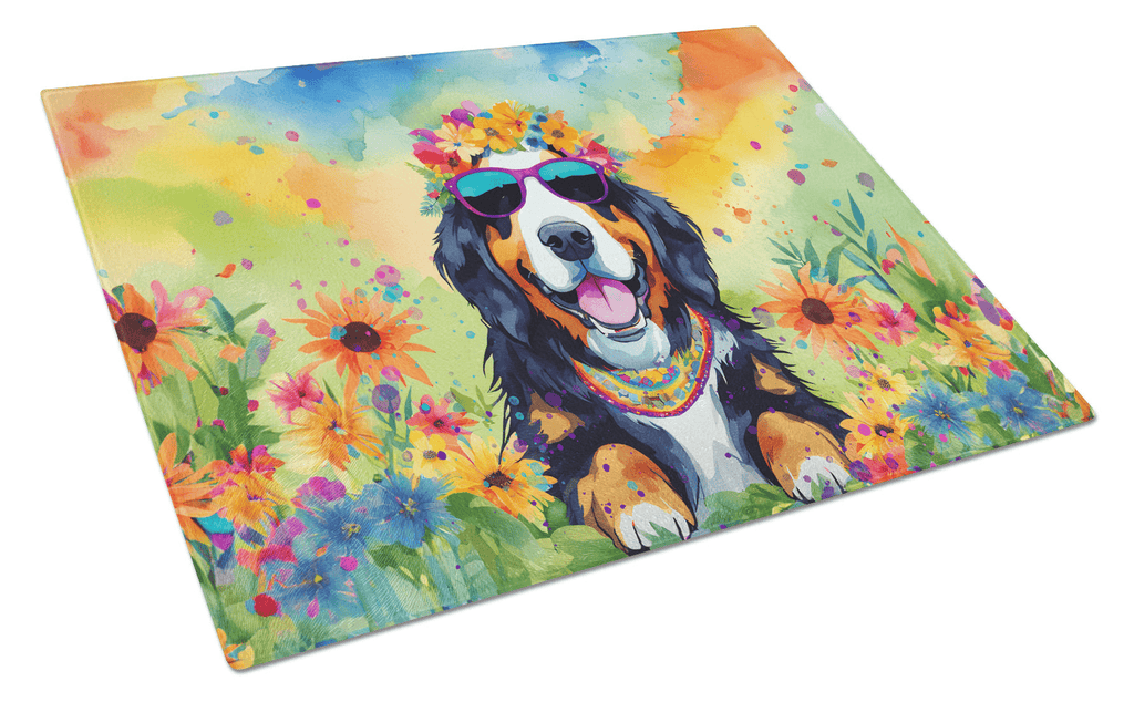 Glamorous Pups : Bernese Mountain Dog Hippie Dawg Glass Cutting Board