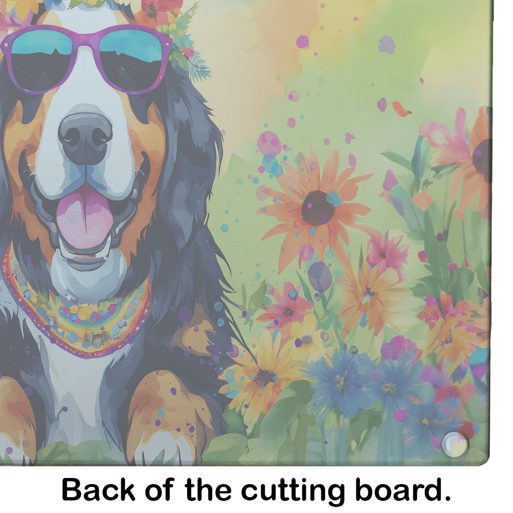 Glamorous Pups : Bernese Mountain Dog Hippie Dawg Glass Cutting Board