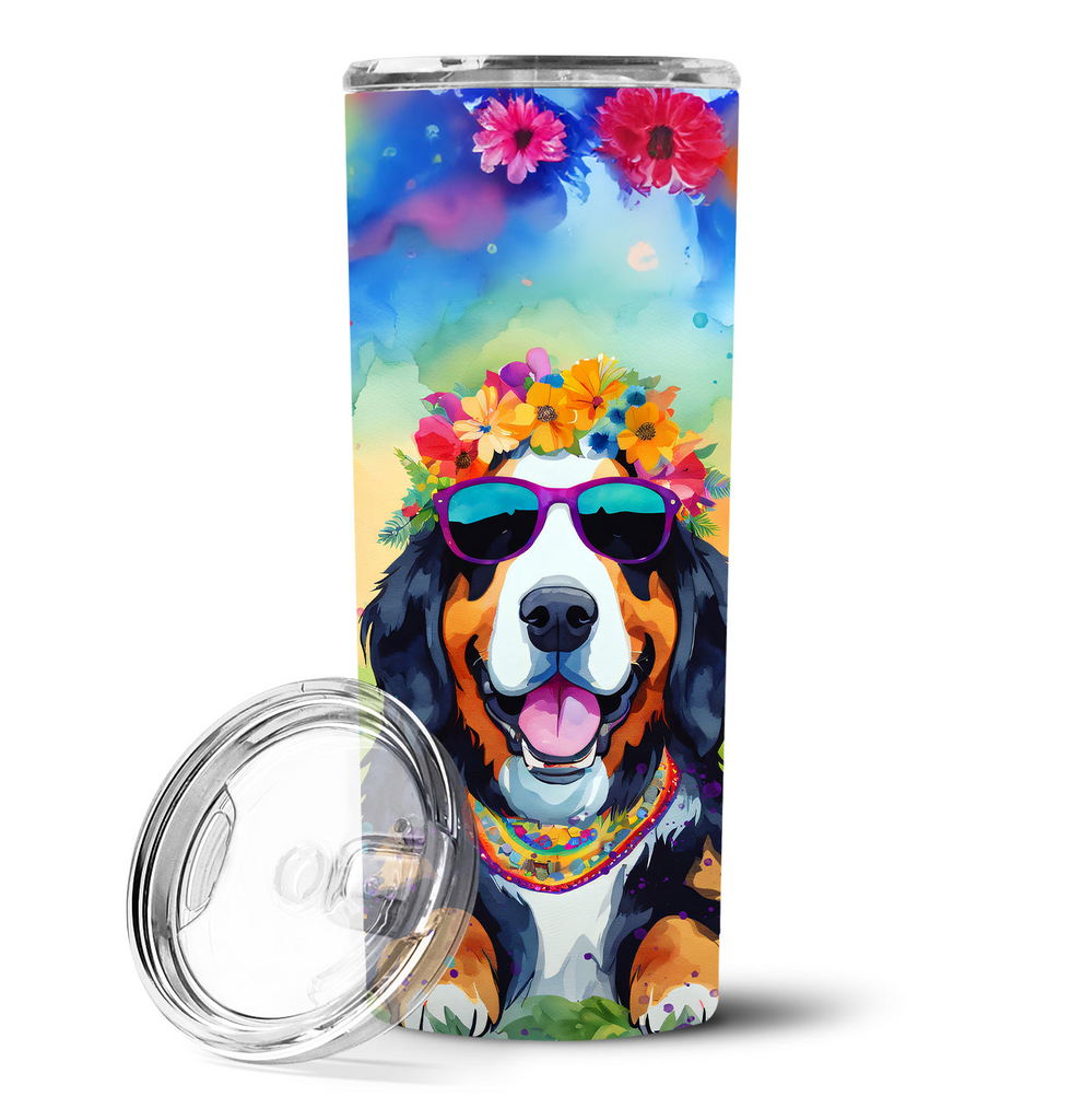 Glamorous Pups : Bernese Mountain Dog Hippie Dawg Stainless Steel Skinny Tumbler