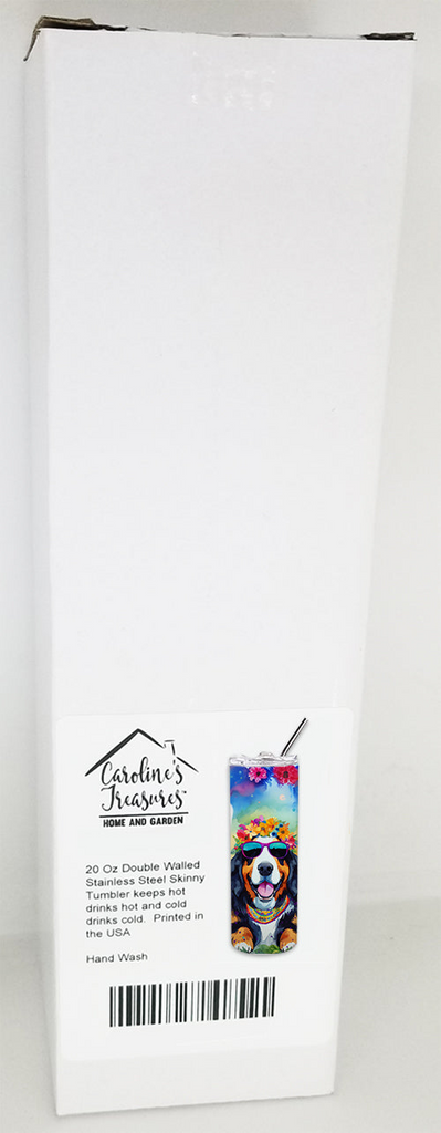 Glamorous Pups : Bernese Mountain Dog Hippie Dawg Stainless Steel Skinny Tumbler