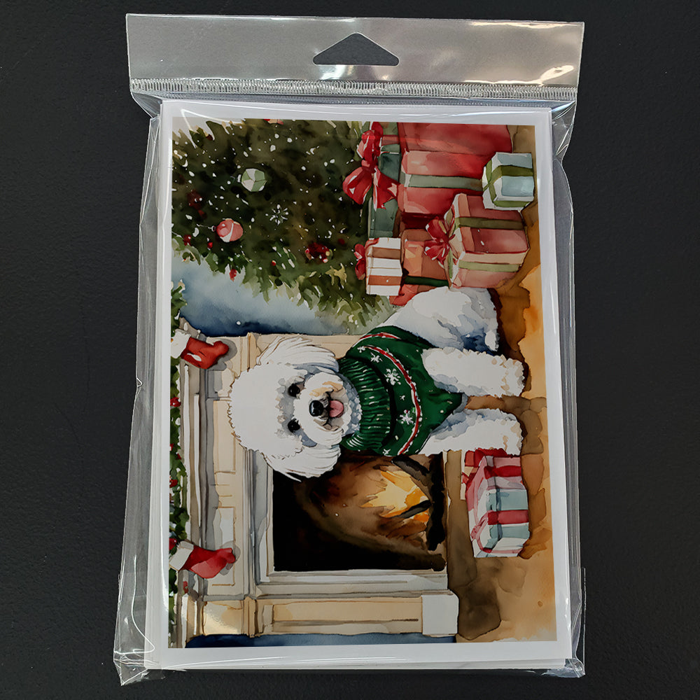 Glamorous Pups : Bichon Frise Christmas Greeting Cards Pack of 8